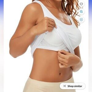 New! Women’s White Wide-Strap Camisole with Built-in Bra